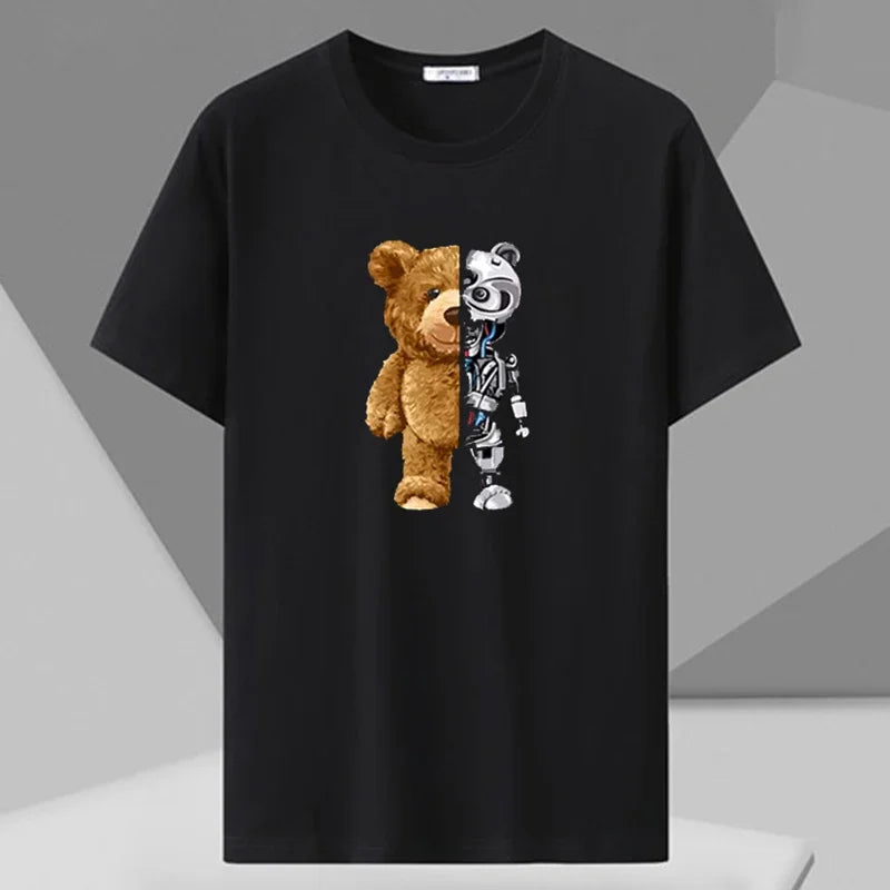 Plus Size Printed T Shirt Men 5XL 6XL 7XL 180kg Loose Short Sleeve Tee Oversized Tops Big Size Men Clothing 티셔츠 반팔 남자