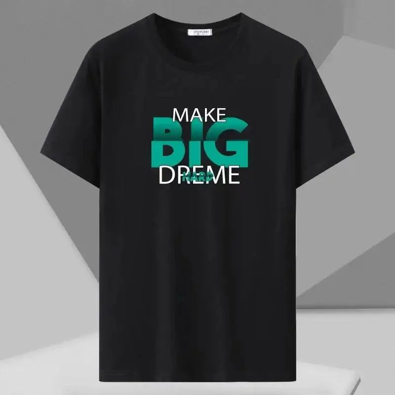 Men Oversized Tees Plus Size 4XL 5XL 6XL 7XL Printed T-shirt for 110-175kg Summer Cotton T-shirt Round Neck Short Sleeve Tops