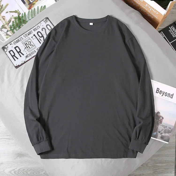 180kg Plus Size Men Cotton T Shirt Long Sleeved Pullovers Printed Tops Big Size 5XL 6XL 7XL Autumn Winter Big Size Men Clothing