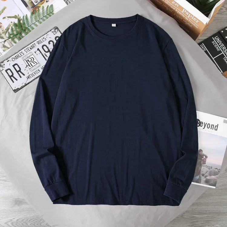 180kg Plus Size Men Cotton T Shirt Long Sleeved Pullovers Printed Tops Big Size 5XL 6XL 7XL Autumn Winter Big Size Men Clothing