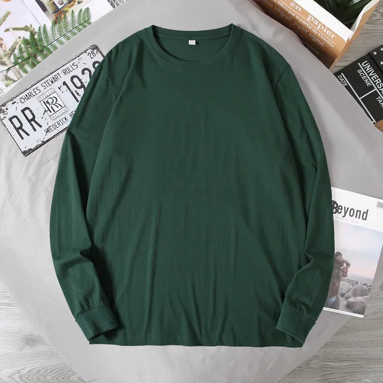 180kg Plus Size Men Cotton T Shirt Long Sleeved Pullovers Printed Tops Big Size 5XL 6XL 7XL Autumn Winter Big Size Men Clothing