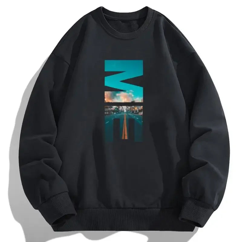 Men Sweatshirts Printed Plus Size 110-180kg 6XL 7XL 8XL Winter Long Sleeve Pullovers Man Round Neck Tops Big Size Men Clothing